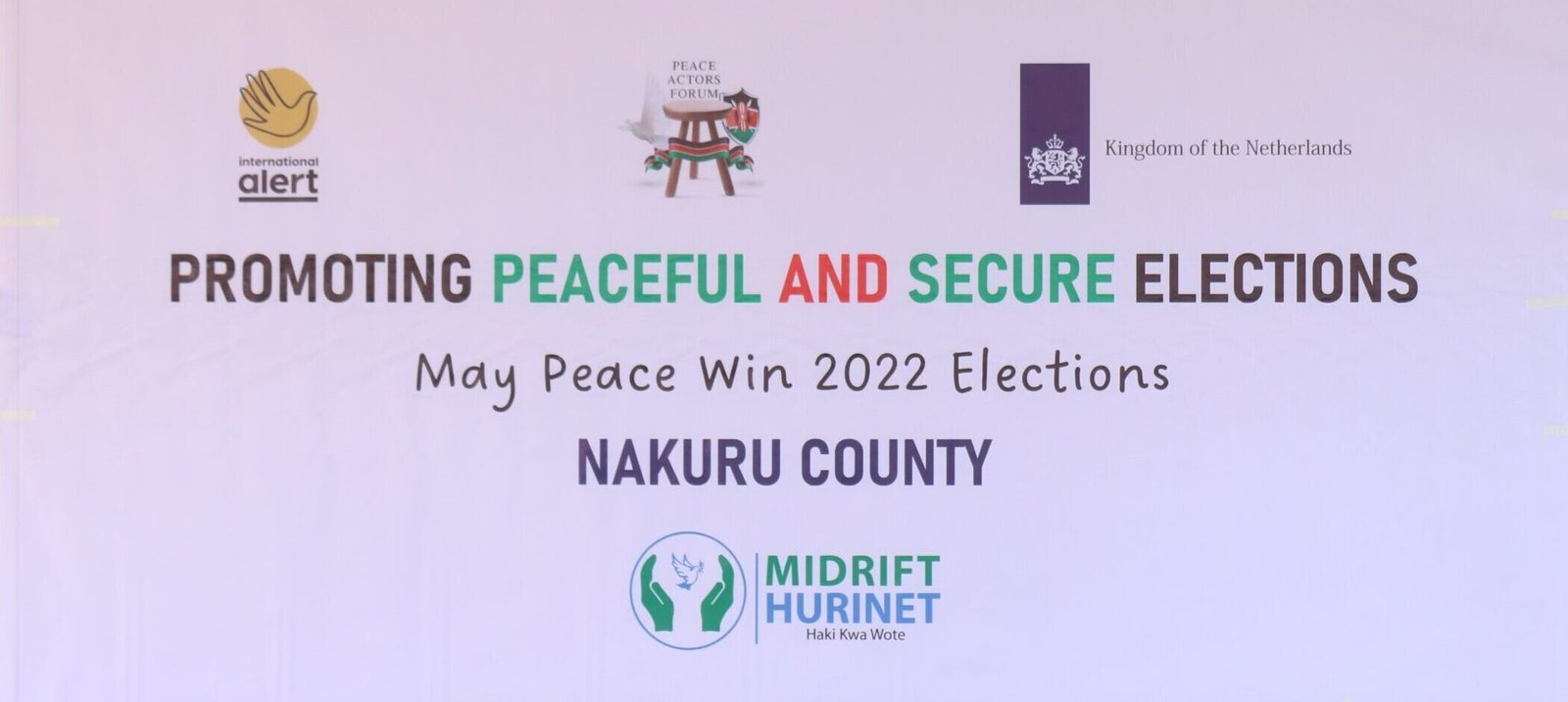 Promoting Peaceful And Secure Elections In Nakuru County