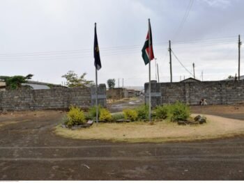 Kaptembwo Police Station before Fencing Kaptembwo Police Station after fencing